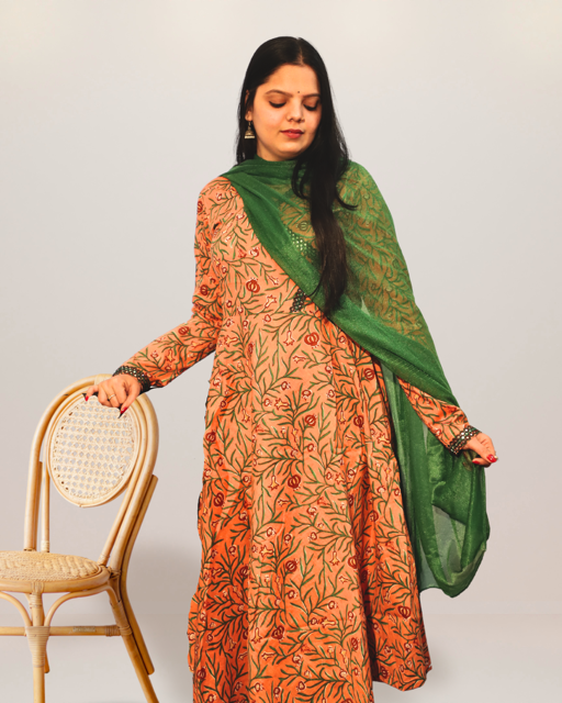 Orange Long Kurti