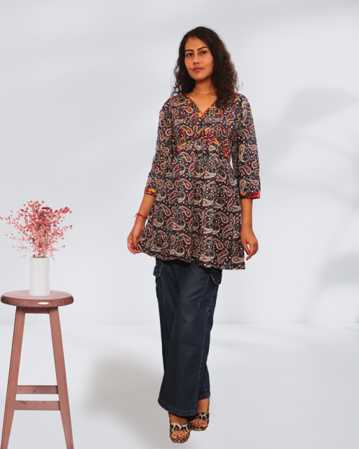 Blue Short Kurti